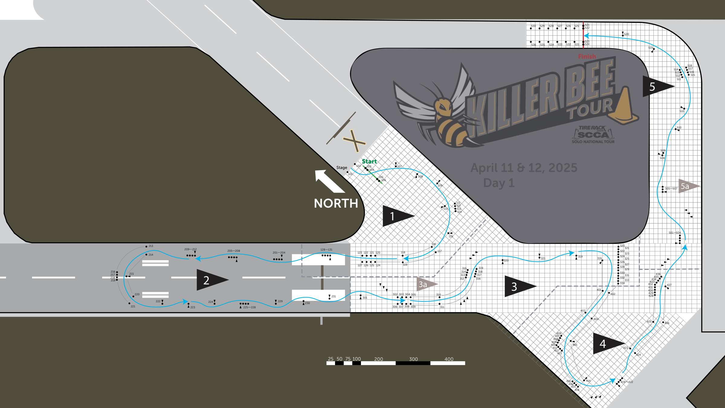Official 2025 Beeville Day 1 course map